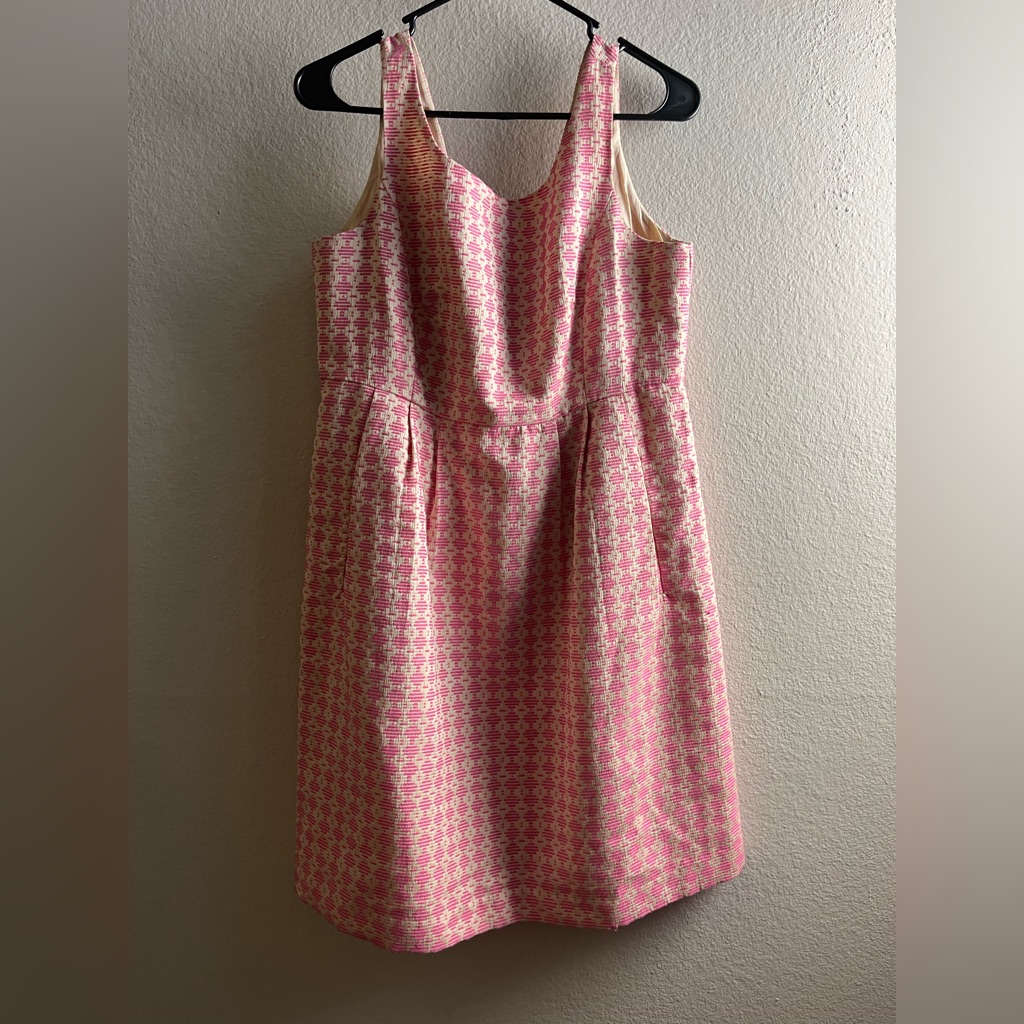Michael Michael Kors Pink Diamond Pattern Sleeveless Sheath Dress Sz 10 Preowned